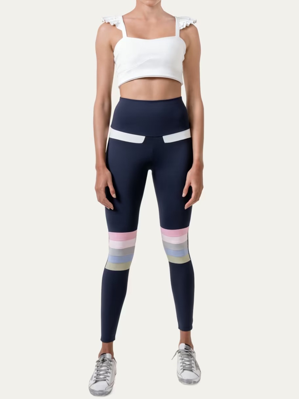 Port de Bras High-Waisted Color Block Leggings Navy Size XS – New Without Tags